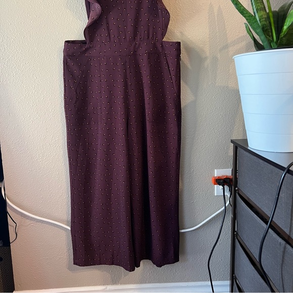 Bobeau Printed ruffle apron cropped jumpsuit - Picture 6 of 12